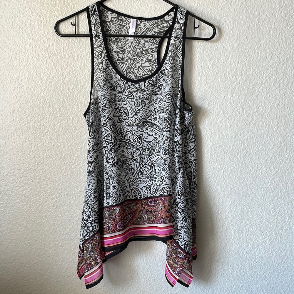 Pretty paisley sheer tank